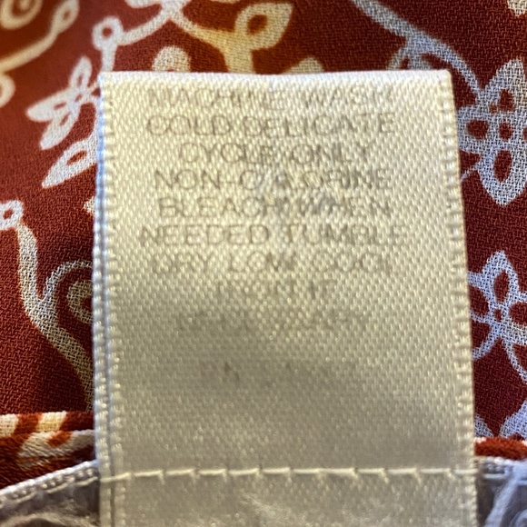 LARGE The Limited Chiffon Rust & Cream Vest - Picture 6 of 6